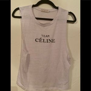 Distressed “Team Celine” vintage tank